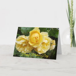 Cartão De Festividades Dia de as mães de Rosas Amarelas