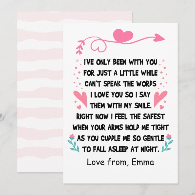 Cartão De Festividades Dia de as mães Feliz 1rua Personalizado, Nomes Per (Frente/Verso)