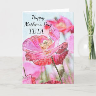 Cartão De Festividades Dia de as mães Feliz Teta