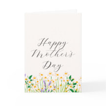 Dia de as mães Floral Simples de Lavanda Verde