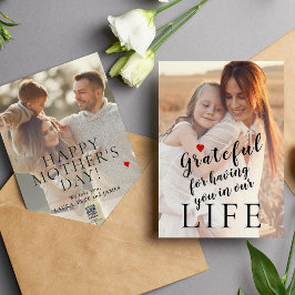 Cartão De Festividades Dia de as mães personalizado 2 fotos e texto