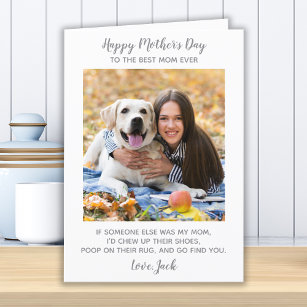Cartão De Festividades Dia de as mães Personalizado de Cães Fotográficos 