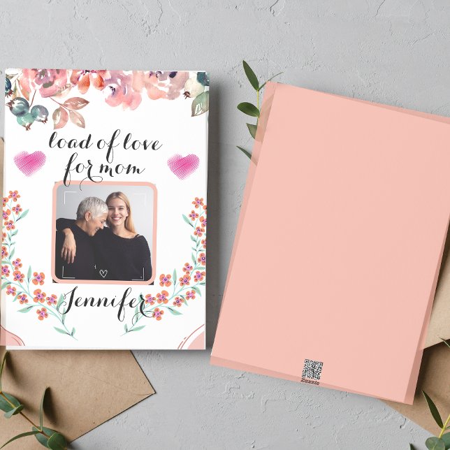 Cartão De Festividades Dia de as mães personalizado de flores aquáticas (Criador carregado)