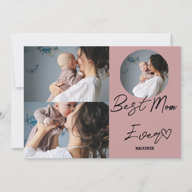 Cartão De Festividades Dia de as mães personalizado, presente de colagem  (Frente)