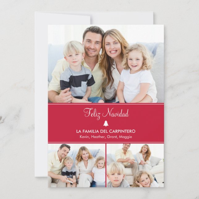 Cartão De Festividades Día de fiesta del árbol modernas tarjetas con foto (Frente)