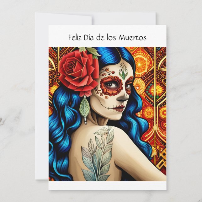 Cartão De Festividades Día de los Muertos (Frente)