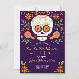 Cartão De Festividades Dia De Los Muertos