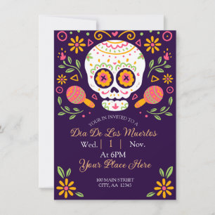 Cartão De Festividades Dia De Los Muertos