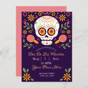 Cartão De Festividades Dia De Los Muertos