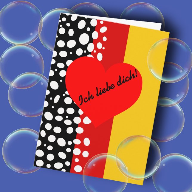 Cartão De Festividades Dia de os namorados alemão (Criador carregado)