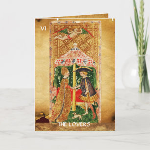 CARTÃO DE FESTIVIDADES DIA DE OS NAMORADOS ANTÍQUIO RENAISSANCE TAROTS/L