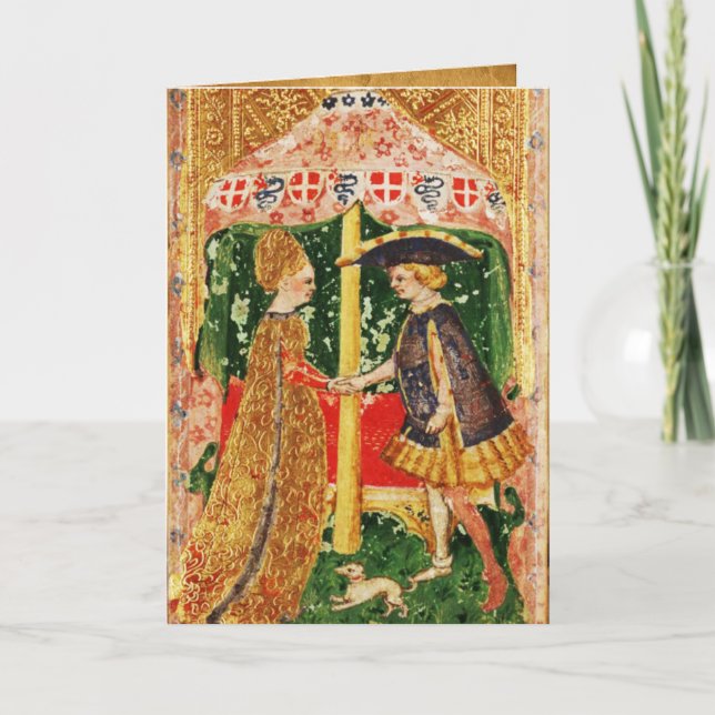 CARTÃO DE FESTIVIDADES DIA DE OS NAMORADOS ANTÍQUIO RENAISSANCE TAROTS/LO (Frente)