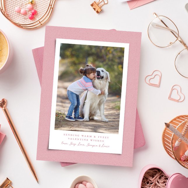 Cartão De Festividades Dia de os namorados bonito, foto quente, felpudo d (Criador carregado)