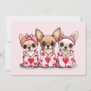 Cartão De Festividades Dia de os namorados Chihuahua Dogs