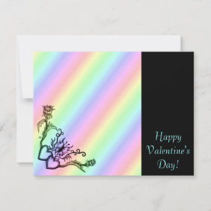 Cartão De Festividades dia de os namorados - coração e borboleta no arc