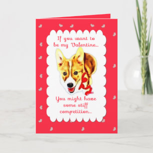 Cartão De Festividades Dia de os namorados Corgi