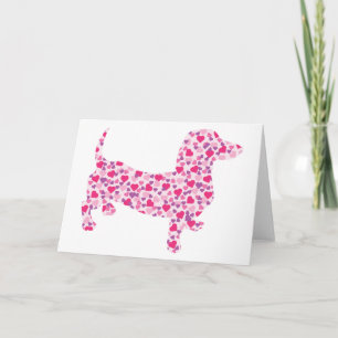Cartão De Festividades dia de os namorados Dachshund