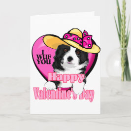 Cartão De Festividades Dia de os namorados de Borda Collie