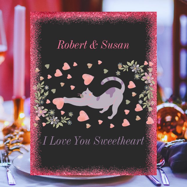 Cartão De Festividades Dia de os namorados de Gatos Engraçado, Engraçado, (Criador carregado)