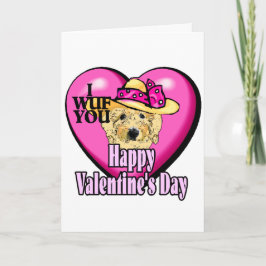 Cartão De Festividades Dia de os namorados de Goldendoodle