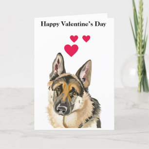 Cartão De Festividades Dia de os namorados de Retrato de Cachorro Alsacia