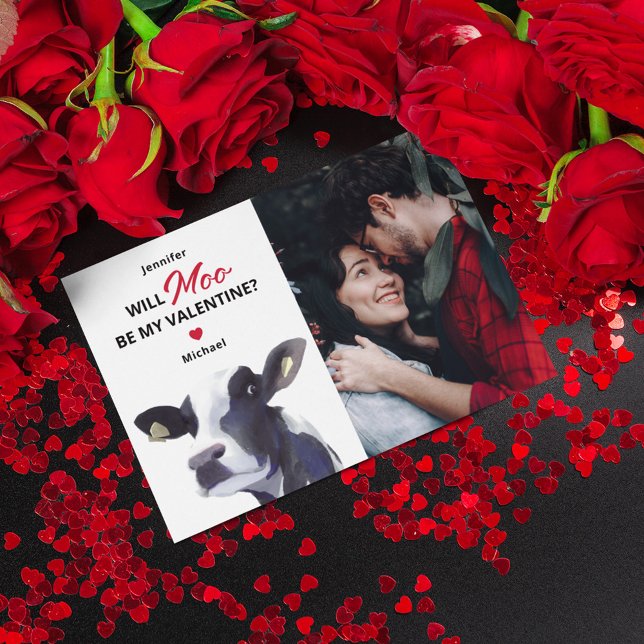 Cartão De Festividades Dia de os namorados de Vaca Engraçado (Criador carregado)