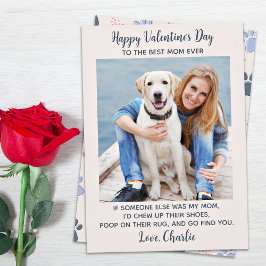 Cartão De Festividades Dia de os namorados engraçado DOG MOM Personalizar