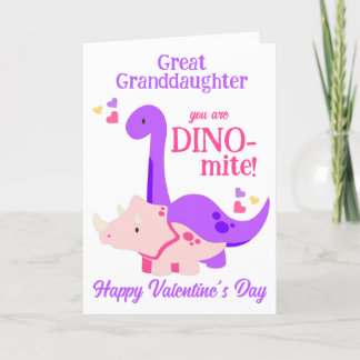 Cartão De Festividades Dia de os namorados excelente neta Dino-Mite