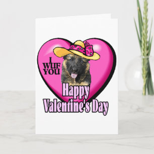 Cartão De Festividades Dia de os namorados german shepherd