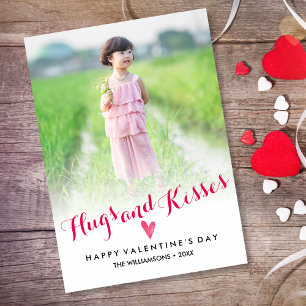 Cartão De Festividades dia de os namorados Hugs Kisses Foto da Família H
