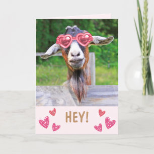 Cartão De Festividades Dia de os namorados Lovestrck Goat
