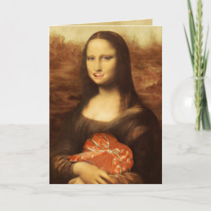 Cartão De Festividades Dia de os namorados Mona Lisa