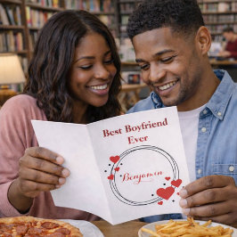 Cartão De Festividades Dia de os namorados Namorado Vermelho Melhor