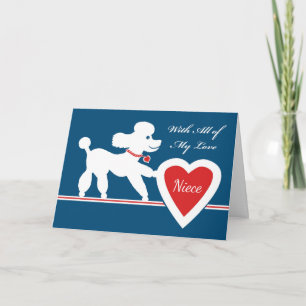 Cartão De Festividades Dia de os namorados para Niece, Silhouette de Pood