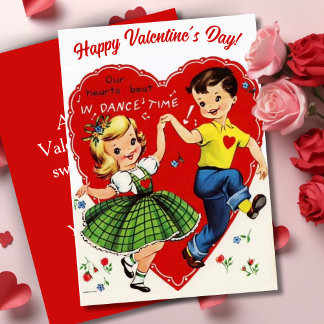 Cartão De Festividades Dia de os namorados Personalizado De Dança De Cria