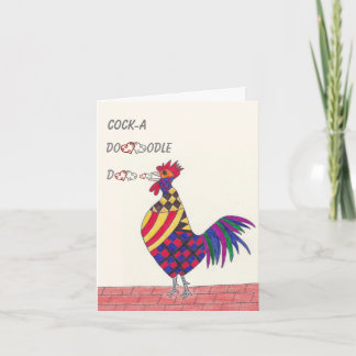 Cartão De Festividades Dia de os namorados Rooster