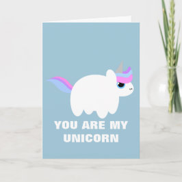 Cartão De Festividades Dia de os namorados Unicorn