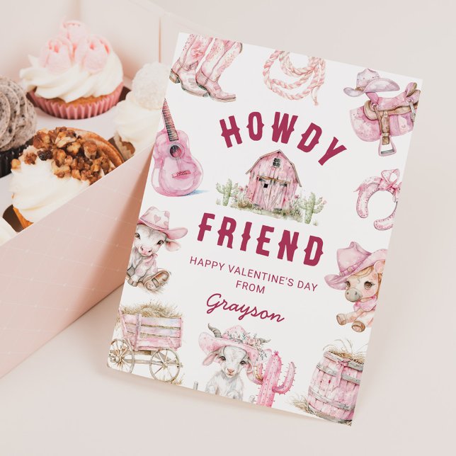 Cartão De Festividades Dia de os namorados Wild West CowGirl (Criador carregado)