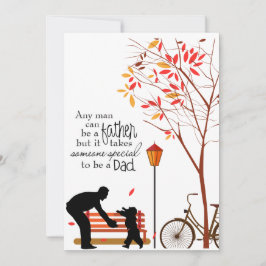 Cartão De Festividades Dia de os pais Feliz Do Estilo Vintage Em Park