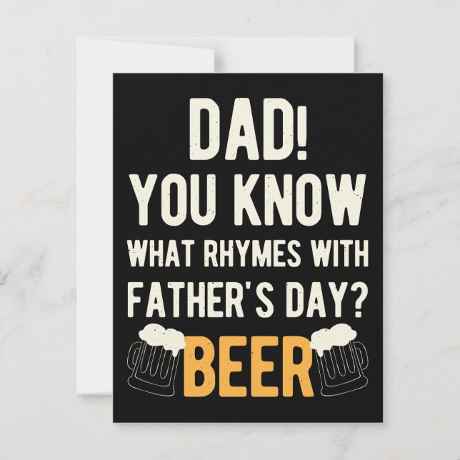 Cartão De Festividades Dia de os pais Feliz Engraçado (Frente)