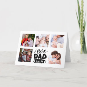 Cartão De Festividades Dia de os pais Personalizado de Colagem de Fotos