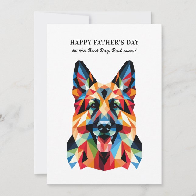 Cartão De Festividades Dia de os pais Personalizado do german shepherd (Frente)