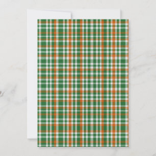 Cartão De Festividades dia de São Patrício bandeira da Irlanda gingham co
