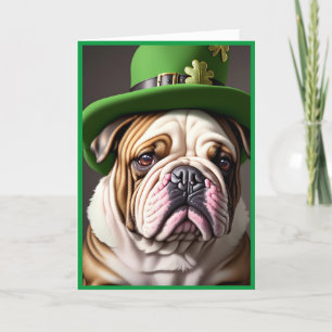 Cartão De Festividades Dia de São Patrício Bulldog