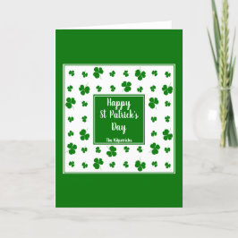 Cartão De Festividades Dia de São Patrício - Irlandês Beneficente Shamroc