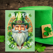 Dia de São Patrício Leprechaun Gnomo Saudação