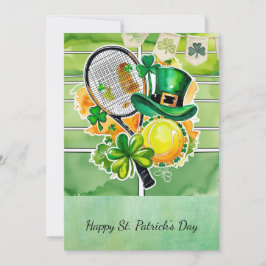 Cartão De Festividades Dia de São Patrício para tenista