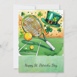 Cartão De Festividades Dia de São Patrício para tenista