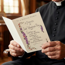Cartão De Festividades Dia de São Valentim Religioso Padre Católico