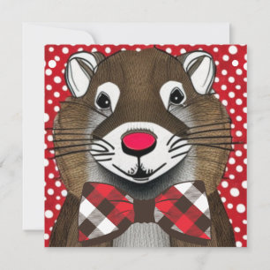 Cartão De Festividades Dia do Groundhog